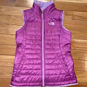 The North Face Pink Sherpa Reversible Vest